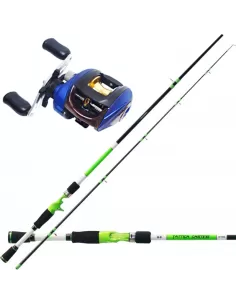 Kolpo Combo Pesca Canna Tattica Casting Mulinello Tatler BF100 Kit da pesca Kolpo