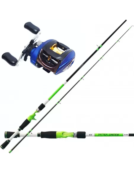 Kolpo Combo Pesca Canna Tattica Casting Mulinello Tatler BF100 Kit da pesca Kolpo