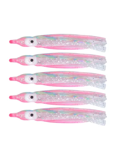 Tatler Octopus Classic Glitter Olo Pink 5 pz 60 mm Esche Artificiali Tatler