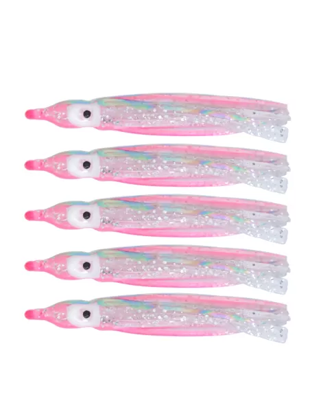 Tatler Octopus Classic Glitter Olo Pink 5 pz 60 mm Esche Artificiali Tatler