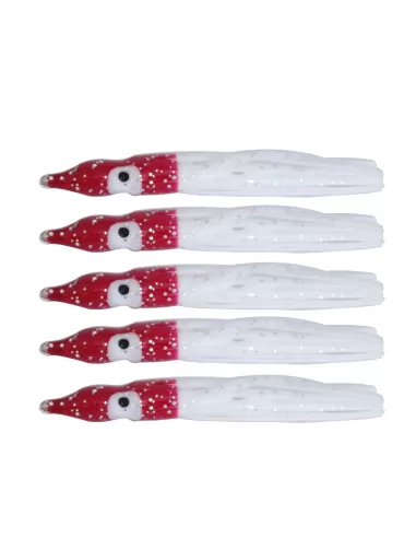 Tatler Octopus Classic Red White 5 pz 60 mm Esche Artificiali Tatler