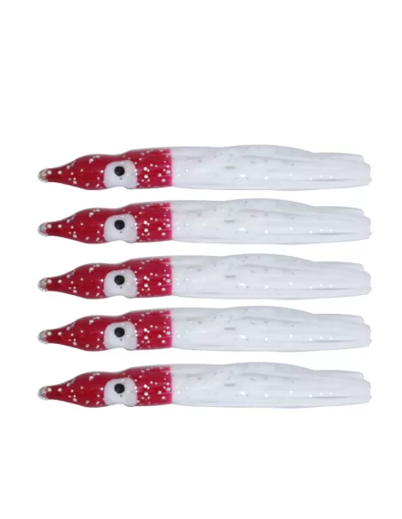 Tatler Octopus Classic Red White 5 pz 60 mm Esche Artificiali Tatler