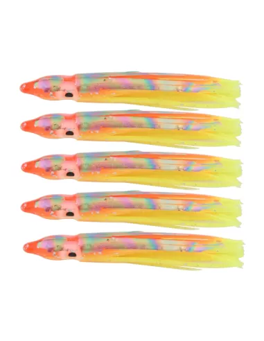 Tatler Octopus Classic Orange Yellow 5 pz 60 mm Esche Artificiali Tatler