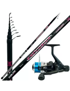 Bolognese Fishing Kit Rod 4 mt in Carbon Reel and Thread 