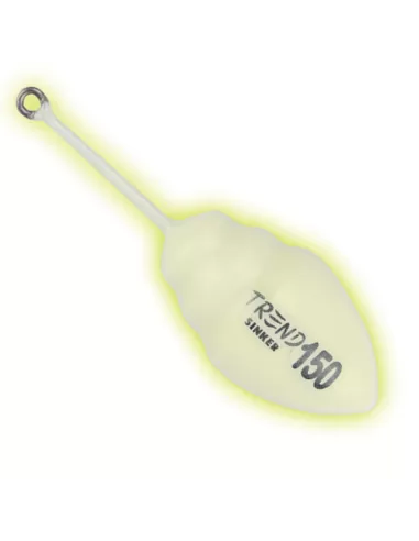 Trend Z1 Piombo Fluo Alta Luminosità Rivestito in Gomma Bianco Minuteria Trend Sinker