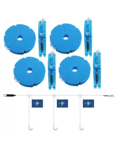 4 pz Terminale Trave Pronto 3 Ami Surfcasting Barca Bolentino Lenze pronte Kolpo
