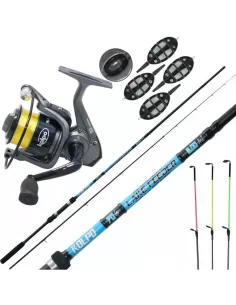 Kit pesca Feeder Canna Lake Feeder Mulinello Filo e Pasturatori Kit da pesca Kolpo