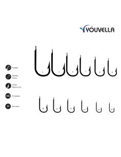Youvella Ami Serie 65752 Gambo Corto con Paletta 100 pz Ami da pesca Youvella