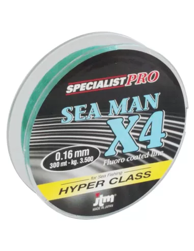 Jtm Sea Man X4 Fluoro Coated Line 300 mt - fishing tackle