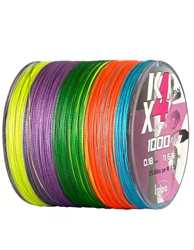 Kolpo Braid Trecciato Multicolor Bobina da 1000 mt Fili da pesca Kolpo