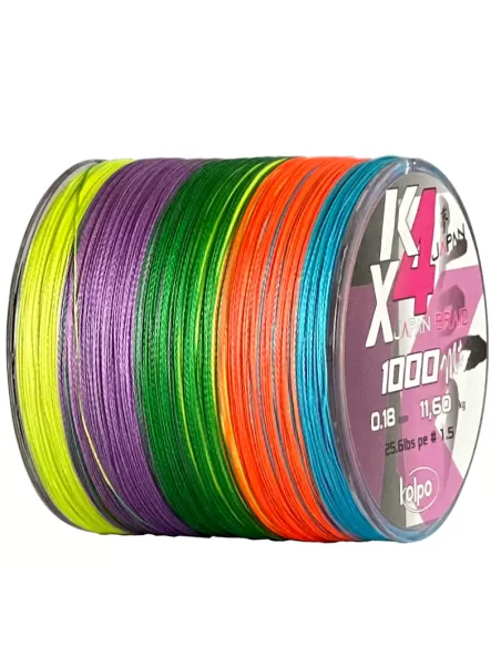 Kolpo Braid Trecciato Multicolor Bobina da 1000 mt Fili da pesca Kolpo