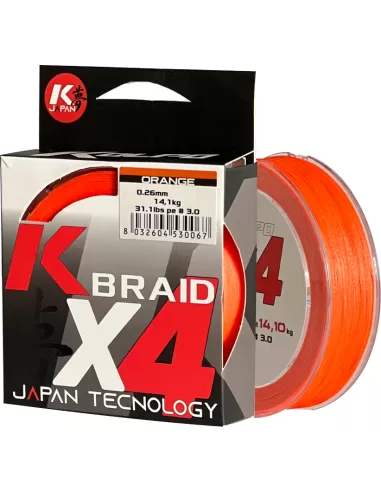Kolpo Braid Trecciato Arancione Bobina da 150 mt Fili da pesca Kolpo