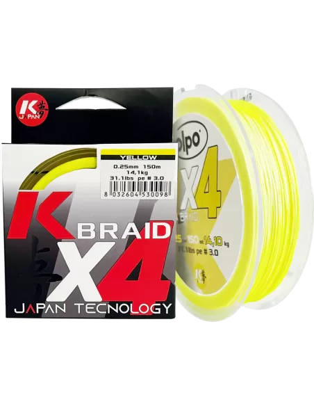 Kolpo Braid Braid Braid Yellow Coil from 150 meters