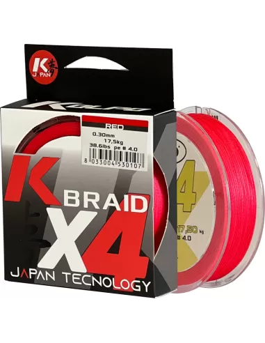 Kolpo Braid Trecciato Rosso Bobina da 150 mt Fili da pesca Kolpo
