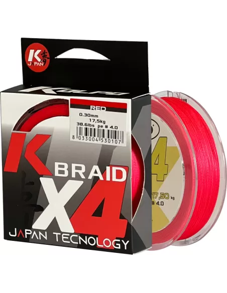 Kolpo Braid Trecciato Rosso Bobina da 150 mt Fili da pesca Kolpo