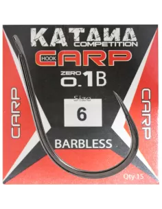 Maver Katana Fishing Hooks Carp Zero Uno B Barbless 15 pcs 