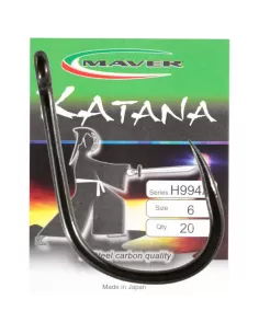 Maver Katana H994 Ami da Pesca Ringed Barbless PTFE 20 pz Ami da pesca Maver