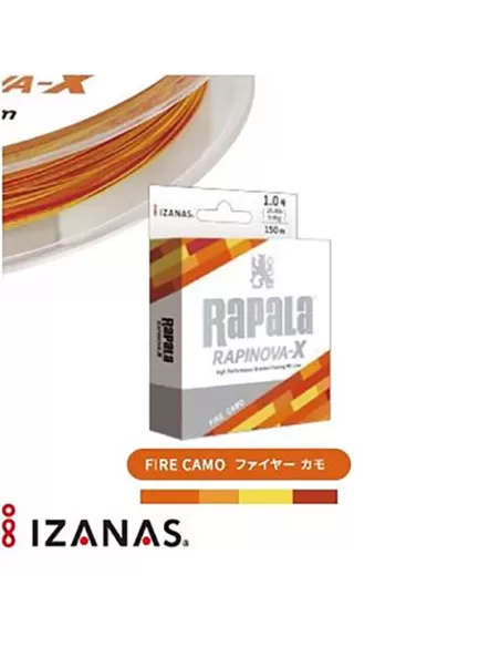 Rapala Rapinova Trecciato Fire Camo 150 mt Fili da pesca Rapala