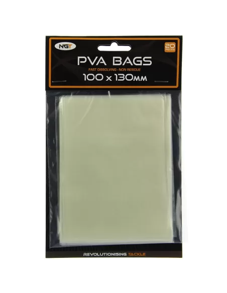 Ngt Pva Sacchetti Idrosolubili 100x130 cm 20 pz Carpfishing NGT