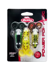 Berkley 3 Power Pop Frog Artificiali da spinning 60 mm Esche Artificiali Berkley