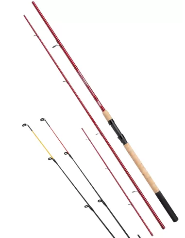 Mitchell Tanager Red Canna da Pesca Feeder in Carbonio 3 sezioni Canne da pesca Mitchell