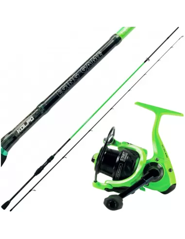 Kit Pesca Seppie Canna in Carbonio 2.50 mt Eging Mulinello Maver Kit da pesca Maver