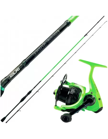 Kit Pesca Seppie Canna in Carbonio 2.50 mt Eging Mulinello Maver Kit da pesca Maver