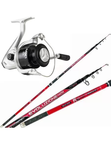 Kit Surfcasting Light Canna in Carbonio Mulinello Mitchell Kit da pesca Mitchell