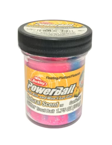 Berkley Powerbait Glitter Trout Bait Pastella per Trote Captain America Gusto Aglio Esche da pesca Berkley