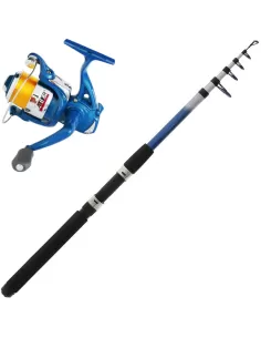 Kit Pesca Tutto Fare Spinning Trota Lago Recupero Canna mulinello e Filo Kit da pesca All Fishing