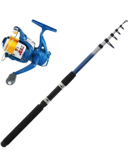 Kit Pesca Tutto Fare Spinning Trota Lago Recupero Canna mulinello e Filo Kit da pesca All Fishing