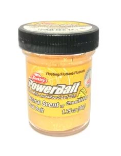 Berkley Powerbait Glitter Trout Bait Pastella per Trote Cheese with Glitter Gusto Formaggio Esche da pesca Berkley