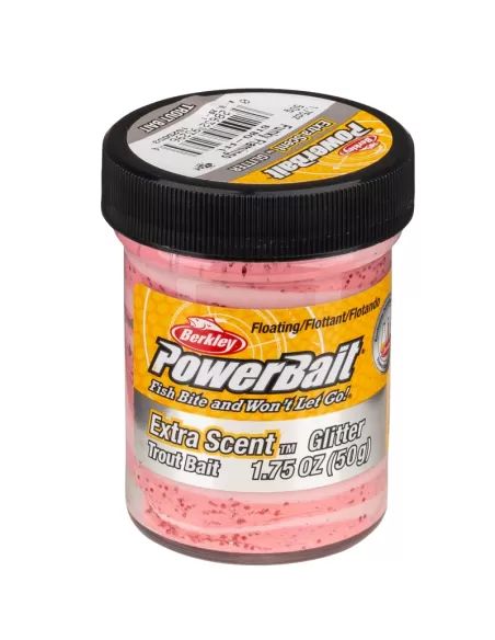 Berkley Powerbait Glitter Trout Bait Funky Flamingo Pastella per Trote Esche da pesca Berkley