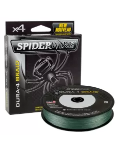 SpiderWire Dura 4 Trecciato 4 Filamenti Super Soffice Moss Green 150 mt Fili da pesca Spiderwire