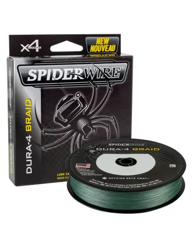 SpiderWire Dura 4 Trecciato 4 Filamenti Super Soffice Moss Green 150 mt Fili da pesca Spiderwire