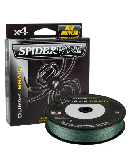 SpiderWire Dura 4 Trecciato 4 Filamenti Super Soffice Moss Green 150 mt Fili da pesca Spiderwire