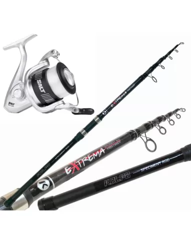 Combo Pesca No Limits Canna Super Strong 3.5 lb Mulinello Shakespeare con Filo Kit da pesca Mitchell