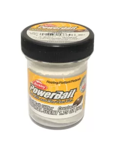 Berkley Powerbait Glitter Trout Bait White Crustacea Pastella per Trote Bianca Esche da pesca Berkley