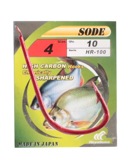 Hayabusa HR-100 Ami da Pesca High Carbon Rossi Micro Barb 10 pz Ami da pesca Hayabusa