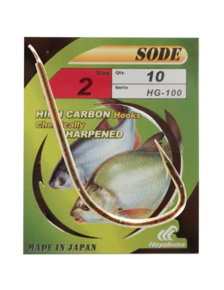 Hayabusa HG-100 Ami da Pesca Gold High Carbon Micro Barb 10 pz Ami da pesca Hayabusa
