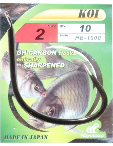 Hayabusa HBO-1000 Ami da Pesca Con Paletta High Carbon 10 pz Ami da pesca Hayabusa