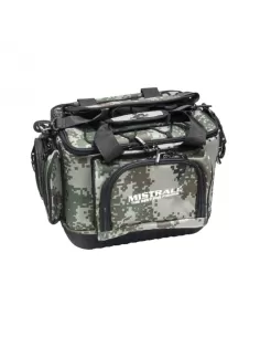 Mistrall Borsa Porta Attrezzatura da Pesca Mimetica 48x30x26 cm Borse da pesca Mistrall