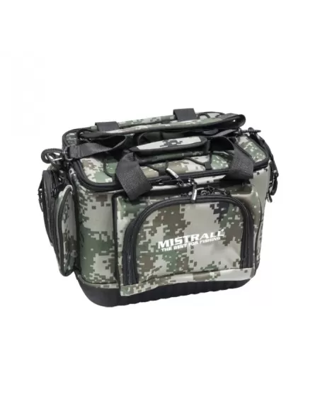 Mistrall Borsa Porta Attrezzatura da Pesca Mimetica 48x30x26 cm Borse da pesca Mistrall