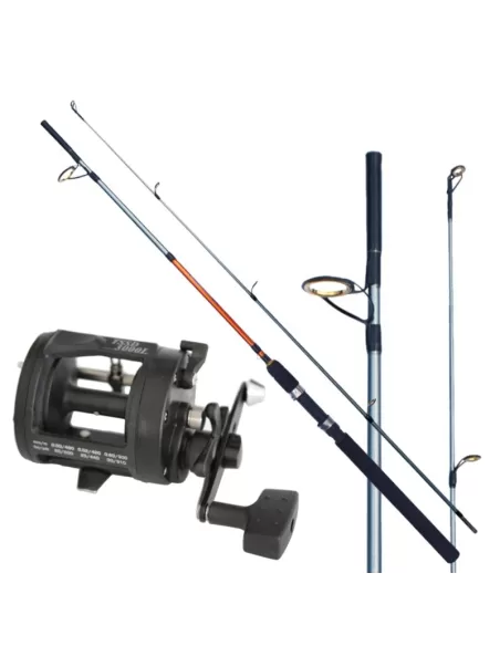 Kit Traina Costiera Canna Robusta 30 lb Mulinello Ccon Frizione a Stella 30 lb Kit da pesca All Fishing
