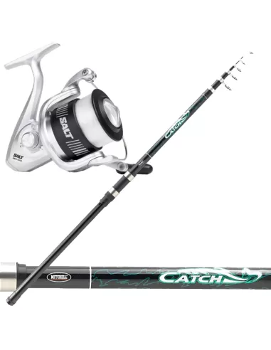 Kit Surfcasting Shakespeare Canna 4.20 Mulinello Salt con Filo Kit da pesca Mitchell
