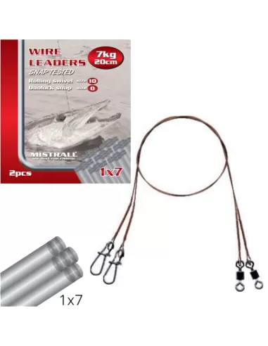 Mistrall Cavetti Acciaio 1x7 20cm Confezione da 2 pz Minuteria Mistrall
