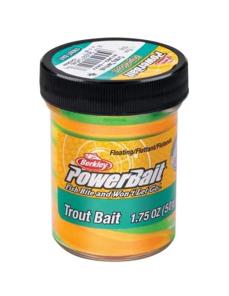 Berkley Powerbait Glitter Trout Bait Original Scent Pasta Trote Crazy Carnival Esche da pesca Berkley