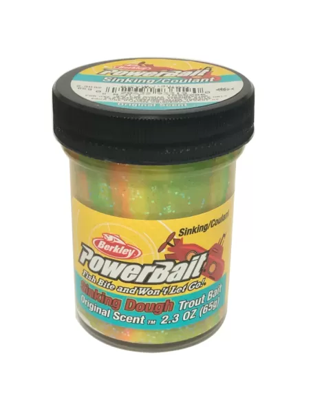 Berkley Powerbait Glitter Trout Bait Rainbow Pastella per Trote Affondante Esche da pesca Berkley
