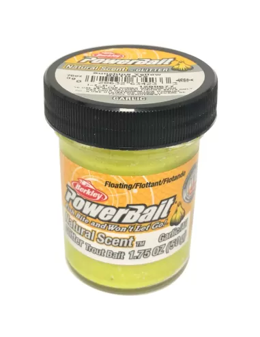 Berkley Powerbait Glitter Trout Bait Original Scent Pasta Trote Sunshine Yellow Garlic Esche da pesca Berkley