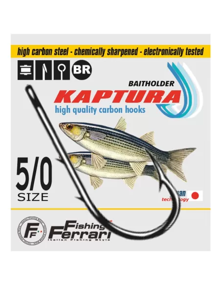 Fishing Ferrari Crooked Fishing Hooks Forged with Bronzati Eyelet